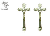 イエス・キリストの装飾用の十字の葬儀の十字架像のサイズ44.8×20.8cmの金プラスチック小箱の十字